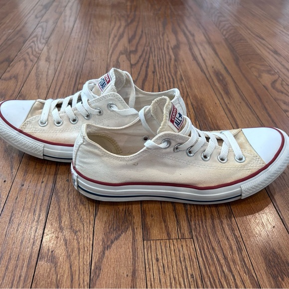 Converse All Star Beige and Red Sneakers - Picture 5 of 10
